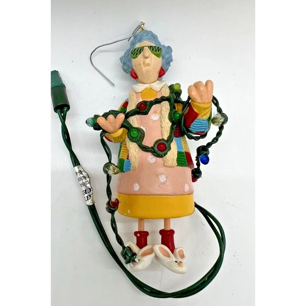 Maxine Hallmark Shoebox 1994 Christmas Ornament Light up No Box plugs tree 90s